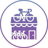 bicicleta fazer compras vetor ícone