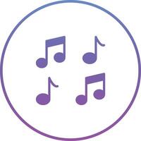 ícone de vetor de notas musicais