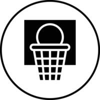 ícone de vetor de cesta de basquete