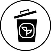 ícone de vetor de lixo vegetal