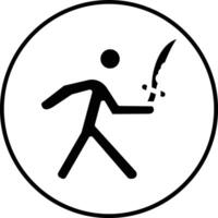 ícone de vetor de luta de espada