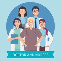 médicos e enfermeiras