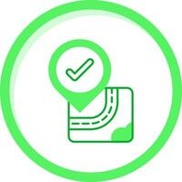 marca de verificação verde misturar ícone vetor