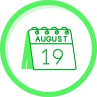 19 do agosto verde misturar ícone vetor
