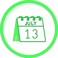 13º do Julho verde misturar ícone vetor