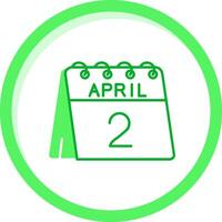 2º do abril verde misturar ícone vetor