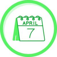 7º do abril verde misturar ícone vetor
