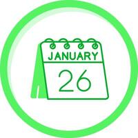Dia 26 do janeiro verde misturar ícone vetor