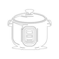 vetor ilustração do uma arroz fogão Projeto