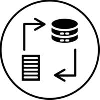 dados transformação vetor ícone