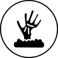 assustador mão vetor ícone