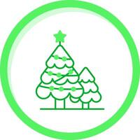 Natal árvore verde misturar ícone vetor