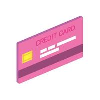 cartão de crédito isométrico vetor