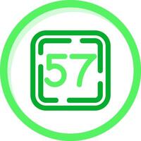 cinquenta Sete verde misturar ícone vetor