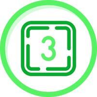 três verde misturar ícone vetor