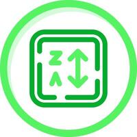 alfabético ordem verde misturar ícone vetor