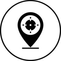 ícone de vetor de localização de destino