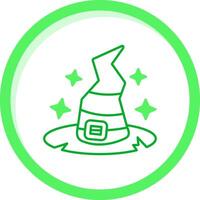 bruxa chapéu verde misturar ícone vetor