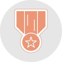medalha do honra glifo multicolorido adesivo ícone vetor