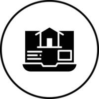 Comprar casa conectados vetor ícone