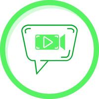 vídeo bate-papo verde misturar ícone vetor
