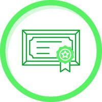 certificado verde misturar ícone vetor