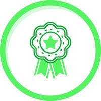 medalha verde misturar ícone vetor