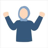 lindo hijab menina cumprimento gesto ilustração vetor