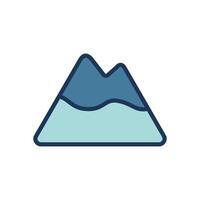 montanha pico ícone símbolo vetor modelo