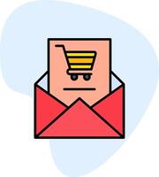 compras o email vecto ícone vetor