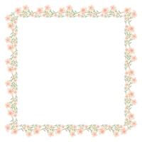 vetor mão desenhado floral quadro, Armação em branco fundo