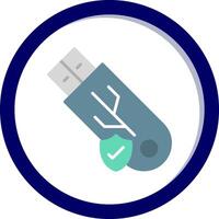 USB seguro vecto ícone vetor