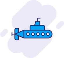 submarino linha preenchidas Backgroud ícone vetor