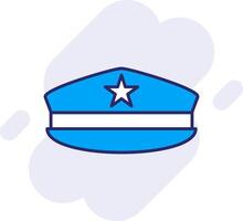 militares chapéu linha preenchidas Backgroud ícone vetor