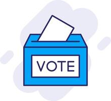 votação cabine linha preenchidas Backgroud ícone vetor