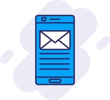 o email linha preenchidas Backgroud ícone vetor