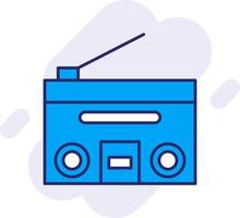 rádio linha preenchidas Backgroud ícone vetor