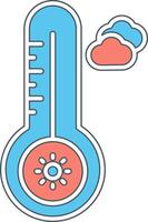 temperatura quente vecto ícone vetor