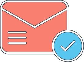 o email entregue vecto ícone vetor