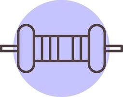 resistor linha forma cores ícone vetor