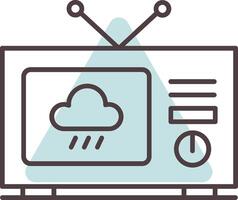 clima notícia linha forma cores ícone vetor