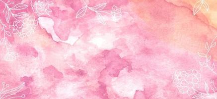 fundo rosa aquarela vetor