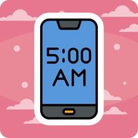 Smartphone alarme vecto ícone vetor