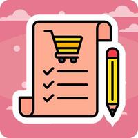 compras Lista vecto ícone vetor