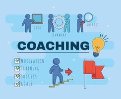 tema de negócios de coaching vetor