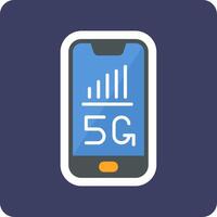 5g Smartphone vecto ícone vetor