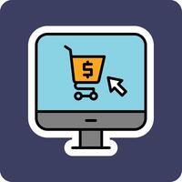 conectados compras vecto ícone vetor