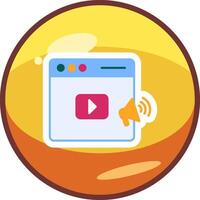 vídeo marketing vecto ícone vetor