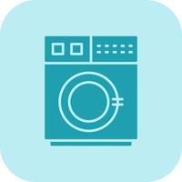 lavando máquina glifo trítono ícone vetor