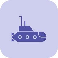 submarino glifo trítono ícone vetor